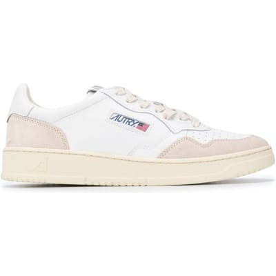 Lage Sneakers Autry Medalist Low Suede M - White/Beige