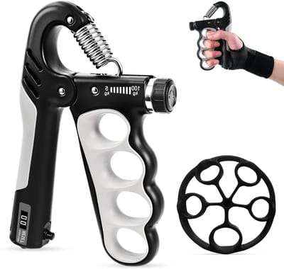 Thijox - Handtrainer Onderarmtrainer Greepkrachttrainer Vingertrainingsset Instelbare Weerstand 5-100 kg Grip Trainer Volwassenen Herstel Handtraining