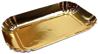 Gebaksschoteltje Rechthoek Goud 9,5x5cm 25st.