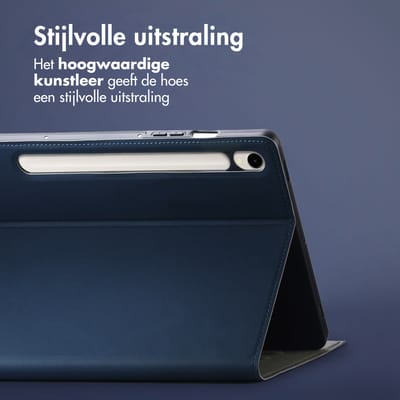 Accezz Tablet Hoes - Geschikt voor Samsung Galaxy Tab S10 Ultra / Galaxy Tab S9 Ultra 14.6 inch - Classic Tablet Case - Donkerblauw