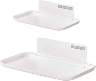 Opvouwbare Zwevende Planken Set van 2 - Zelfklevende Wandplanken voor Badkamer, Slaapkamer, Keuken, en Camper