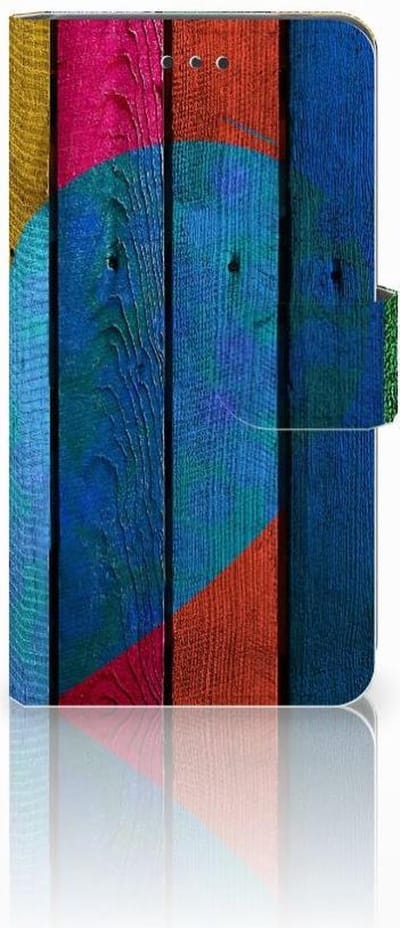 Nokia 7 Book Style Case Wood Heart - Cadeau voor je Vriend