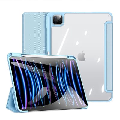 Dux Ducis Tablethoes geschikt voor iPad Pro 11 (2024/2025) Hoesje - Toby Tri-Fold Book Case met Wake/Sleep - Lichtblauw