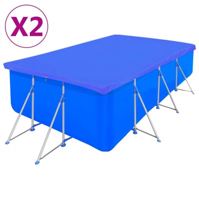vidaXL - Zwembadhoezen - 2 - st - rechthoekig - 90 - g/m² - 540x270 - cm - PE