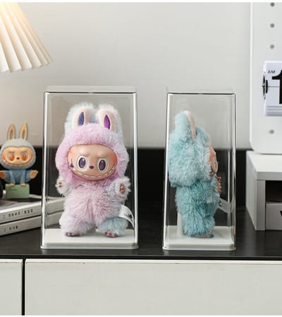 3 set Poppenstandaard met Transparante Displaydoos-Transparante acryl doos voor Pop Mart Figuren Blind Box -Opbergstandaard
