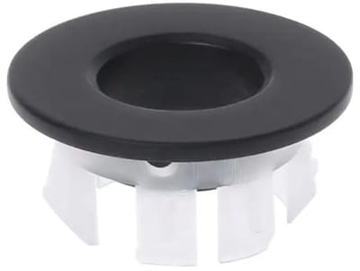 WiseGoods Premium Wastafel Overlooprozet Messing - Wasbak Afvoer Dop - Accessoires Wastafelkraan - Binnendiameter 14mm - Zwart