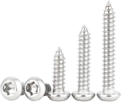 Dailygoods- Zelftappende Schroeven 50 Stuks - Torx-Cilinderkopschroeven - Roestvrij Staal - Goede Houdkracht - Duurzaam - Corrosiebestendig