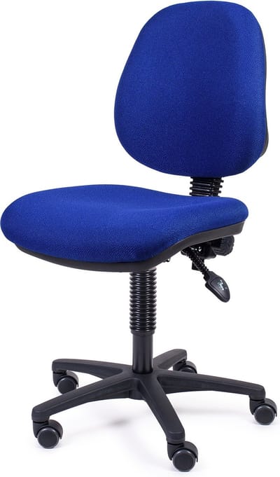 MTM STOELEN - Bureaustoel FULA 160-N - zitting stof blauw - zithoogte 47/62 cm - verstelbare zithoek, rughoek en rughoogte - multifunctionele werkstoel