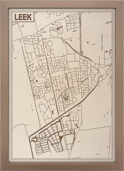 Decoratief Beeld - Houten Van Leek - Hout - Bekroned - Bruin - 21 X 30 Cm