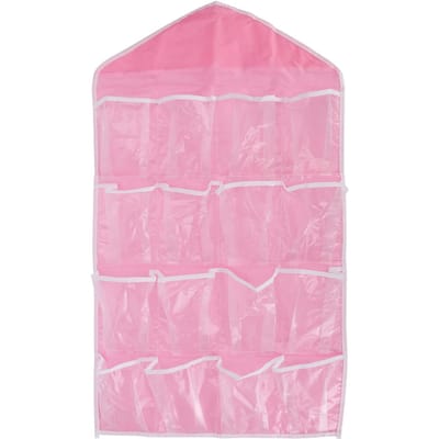 Wandkast Hangende Organizers Over De Deur Opbergtas Polyester Hangende Planken Zak voor roze