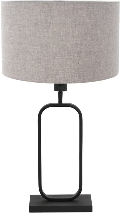Tafellamp Stang 4810ZW - Modern grijze linnen kap, kantelbaar metaal, hoogte 47 cm - Steinhauer