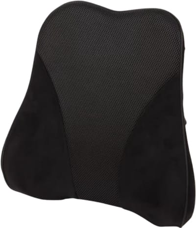 Rugkussen Voor Auto - Zitkussen Onderrug - Autokussen - Autostoelkussen - Lendenondersteuning Kussen - Memoryfoam Rugkussen - Met Verstelbare Band - Afneembare Hoes - Zwart