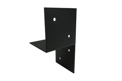 Wovar Pergola Muurbevestiging Zwart Gecoat voor 12 x 12 cm balken Rechts | Per Stuk