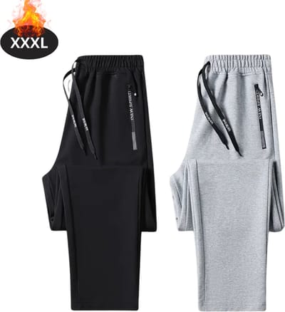 Livano Trainingsbroek Heren - Sportbroek - Trainingsbroek Lang - Trainingspak - Sportkleding - 2pc Zwart+Grijs- XXXL