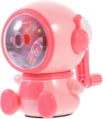 Cartoon Manual Pencil Sharpener Portable Handheld Adjustable Tip Sharpener for School Home Use（roze）