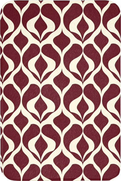 Badmat 60x90 cm - Antislip - Rood - Druppelpatroon - Grafisch - Badmatten voor badkamer - Badkamermat - Douchemat - Badkamer mat