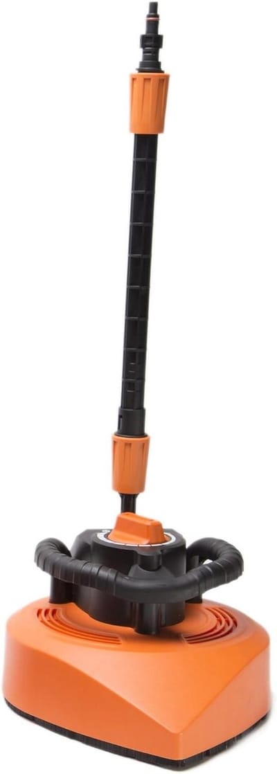 Hogedruk Draaiborstel - Terrasreiniger Oppervlaktereiniger - Terrassen Reinigen - Driehoekig Profiel - 23 cm - Oranje
