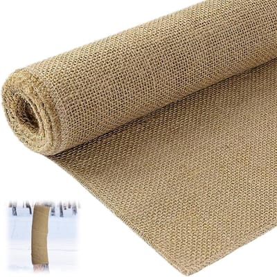 Boomstam Bescherming met Jute Wikkeling, Wintervorst Bescherming voor Buitenplanten, Natuurlijke Jute Rol met Touwen voor Struiken en Planten (1 stuk - 40 cm x 6 m)