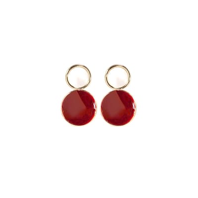 Vintage Oorbellen - Rood | 925 Zilver | 2,2 x 1,4 cm | Fashion Favorite