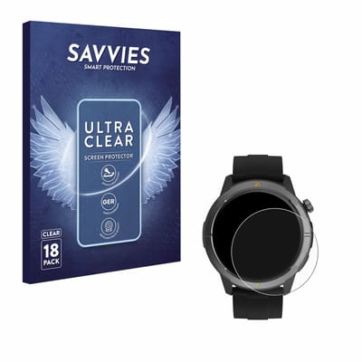 Savvies - Screenprotector voor AGM Legion Watch 1.43" - Folie Beschermfolie transparant 18 Stuks
