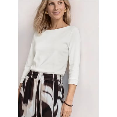 Shirt met 3/4-mouwen en een boothals