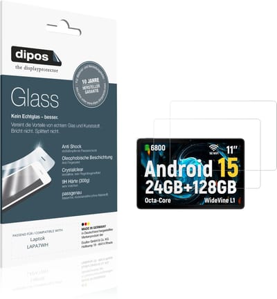dipos – 2x Pantserfolie geschikt voor Laptok LAPA7WH | 9H Screenprotector