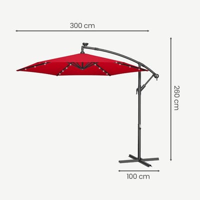 Balkonparasol Bellavero 180 x 125 cm – UV-bescherming UPF 50+, kantelbaar 30° aan beide zijden, hoogte verstelbaar 60 cm, rechthoekig prisma parasol met opbergtas, waterafstotend, zonwering voor ba...