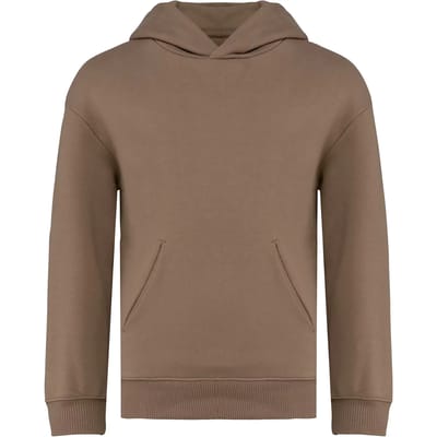 Native Spirit Duurzame oversized kindersweater met capuchon NS438 - Driftwood - 10/12 ans