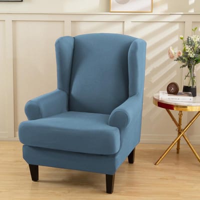 Oorfauteuilhoes Stretch Bloemen Spandex Fauteuilhoezen Voetenbank Eénpersoonsbank Slipcovers Met Kussenhoes
