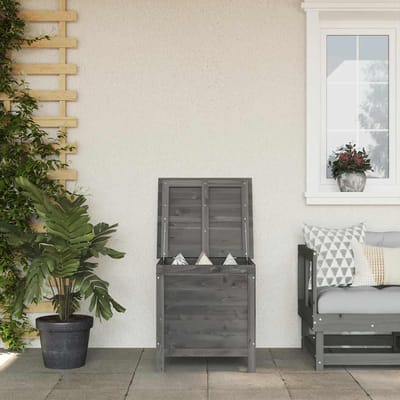 vidaXL - Tuinbox - 50x49x56,5 - cm - massief - vurenhout - antracietkleurig