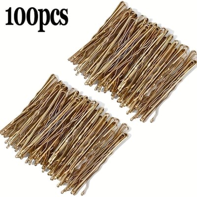 100 pièces Petites Pinces à Cheveux Noires en Acier Épingles à Chignon à Maintien Invisible, 5 cm, Jetables, Parfaites pour un Usage Quotidien et pour les Mariages, Accessoires de Cheveux de Mariée doré