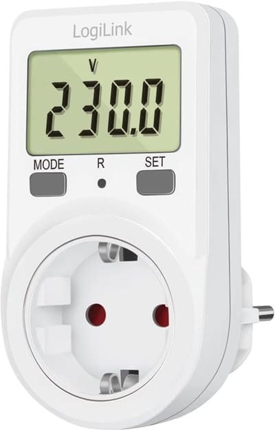 Energiekostenmeter met LCD Display: Watt, Spanning, Verbruik en Kosten Meten