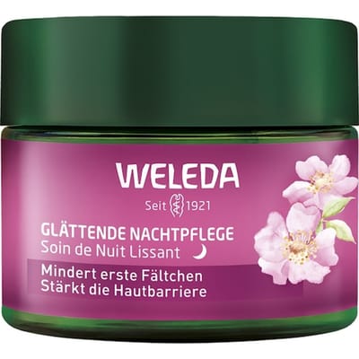 WELEDA Night Care Gladmakende Nachtverzorging Wilde Roos & Witte Thee Dames 40 ml
