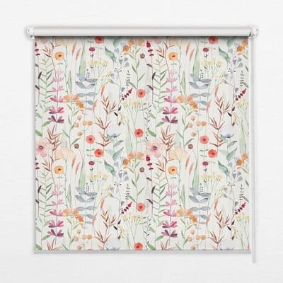 Coloray Rolgordijn Verduisterend - Kleurrijke Bloemen Lichtdicht Rolgordijn - 90x140 cm - Kleurrijk Isolerend Rolgordijn - Planten Verduisterend Rolgordijn Kinderkamer - Rolgordijn in Nis