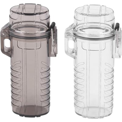 2 Pièces Étui de Protection pour Clé en Plastique Portable Imperméable Boîte de Poche Porte- pour Camping en Plein Air Voyage Noir Blanc gray