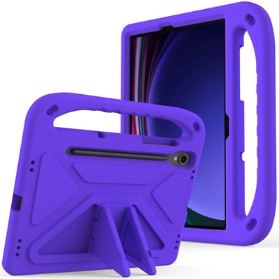 Coverup Tablethoes geschikt voor Samsung Galaxy Tab S10 Lite / S10 FE / S9 FE Hoesje - ShockProof Kids Case - Paars