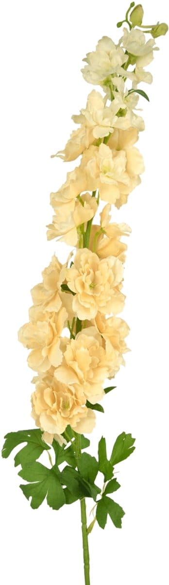 Easyplants | Kunstbloem Delphinium 105 cm crème | Zijde | Nepbloemen | crème | Onderhoudsvrij | Kant-en-klaar