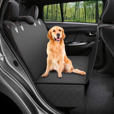 Autohoes Honden - Beschermhoes Achterbank - Reizen met Huisdier - Waterdicht Krasbestendig - 30 x 20 x 10 cm - Zwart