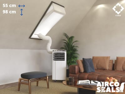 FDBW CK04 - Airco Raamafdichtingskit - 55 x 98 cm - Geschikt voor Velux Tuimelvenster Dakraam