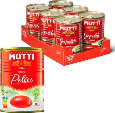 Mutti Pelati gepelde tomaten ZRP - 6 blikken x 400 gram