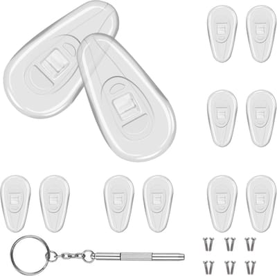 Actie4you® - Toolkit met 6 Paar Universele Neus Vleugel Kussens voor Brillen – Bril Toolkit - Transparant