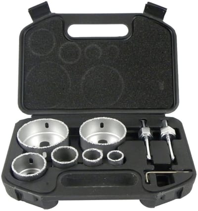GEKO Gatenzaagset - 6-delig - Carbide Coating - 22-73mm - Inclusief Koffer