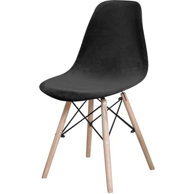 Zilvervos Fluweel Schelp Stoelhoes Vier Seizoenen Universele Boog Stoelhoes Effen Kleur Elastische Stoelhoes 40*38*38cm