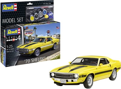 Revell Modelbouwpakket Auto - 67729 Ford 1970 Shelby Mustang GT500 - Amerikaanse Auto - Model Set Plastic - 1:25 - Modelbouw
