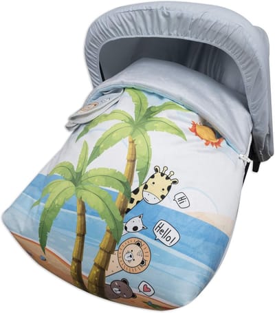 Baby Voetenzak - Universeel - Alle Seizoenen - Inclusief Zonnekap - Zandkleur