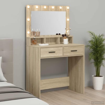 vidaXL - Kaptafel - Sonoma - Eik - 79 - x - 41 - x - 135 - cm - Bewerkt - hout