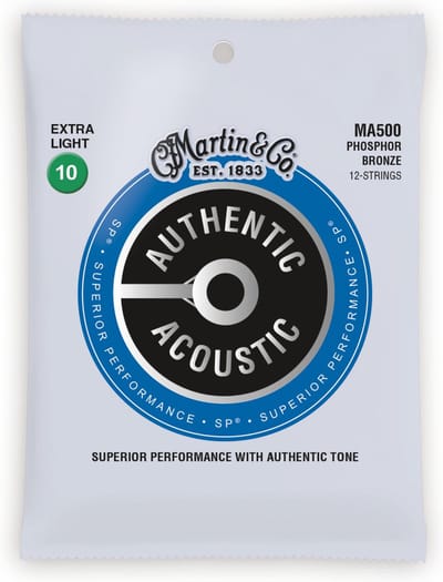 Martin MA500 Snaren voor 12-Snarige Akoestische Gitaar (10-47) Phosphor Bronze, Extra Light