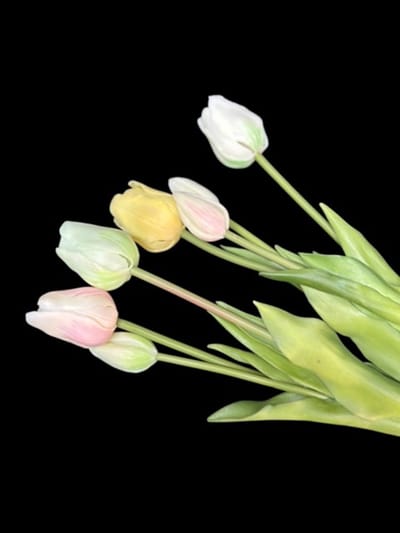 Seta Fiori - Real Touch - Tulpen - kunst tulpen - Bundel 7x - pastel