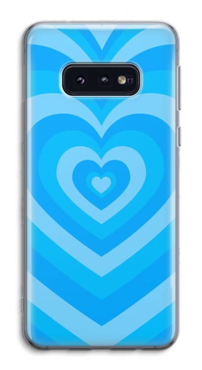 Case Company® - Hoesje geschikt voor Samsung Galaxy S10e hoesje - Hart Blauw - Soft Cover Telefoonhoesje - Bescherming aan alle Kanten en Schermrand