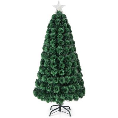 Coast Kunstmatige Kerstboom - 150 cm - Groen - 170 LED Lampjes - Met Ster & 8 Lichtstanden